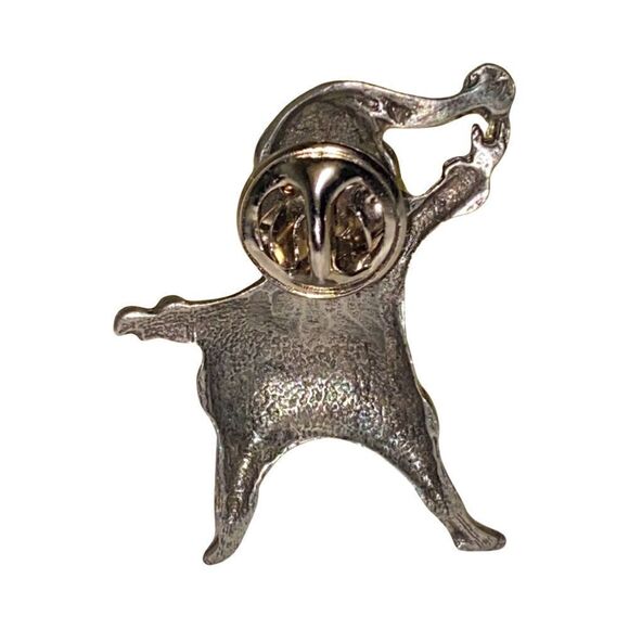 Brooch – Vintage 1980s Pewter Santa Hat with faux Pearl Accent - Picture 2 of 2